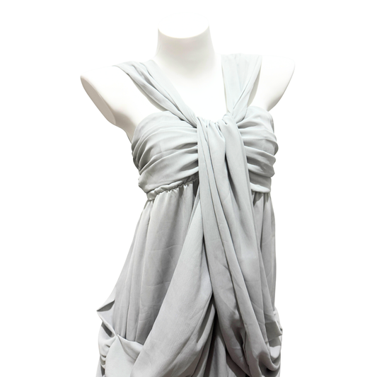 Halter Layered Grey Dress