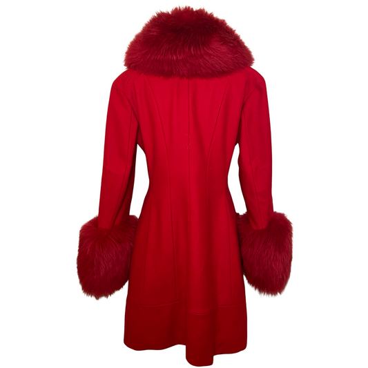 (NFS) Vivienne Westwood 90's Red Faux Fur Poodle Coat