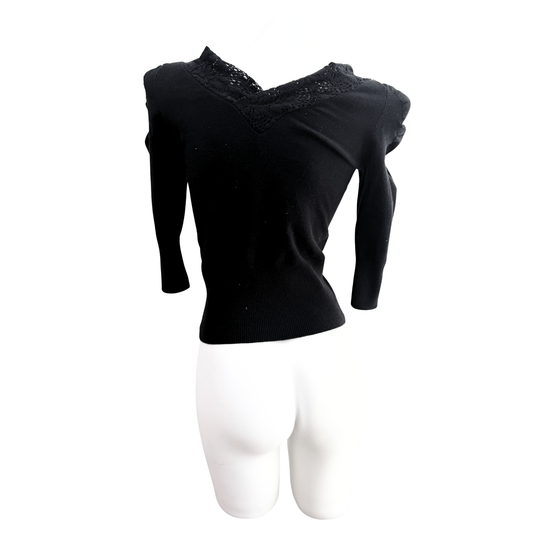 Vivienne Westwood Red Label Black Lace Tie Black Cardigan