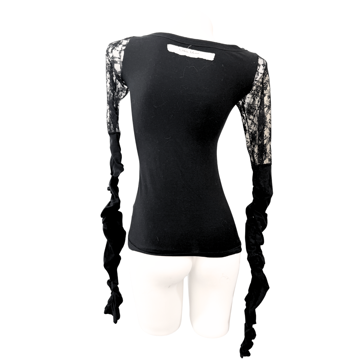 Alice Auaa Black Lace Long Sleeve Top