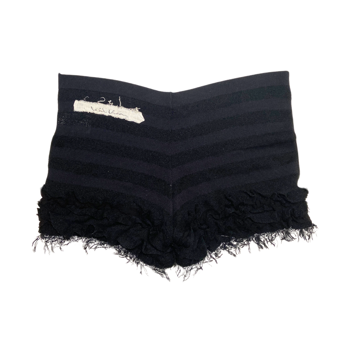 Alice Auaa Striped Shorts w/ Silver Ruffles