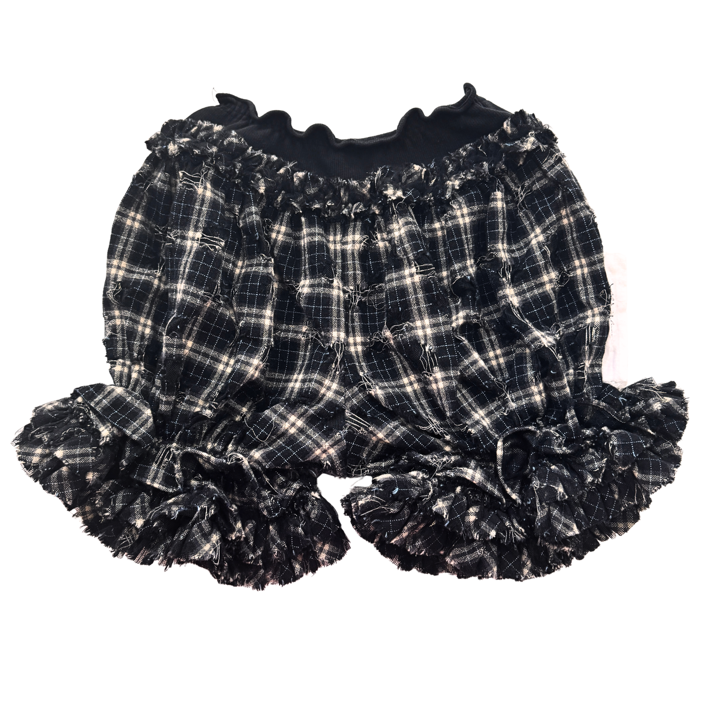 Alice Auaa Distressed Plaid Shorts