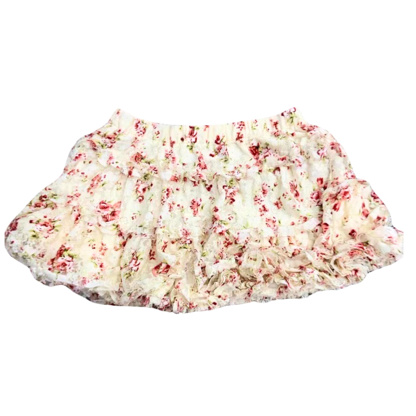 Japanese Brand Floral Layered Skirt
