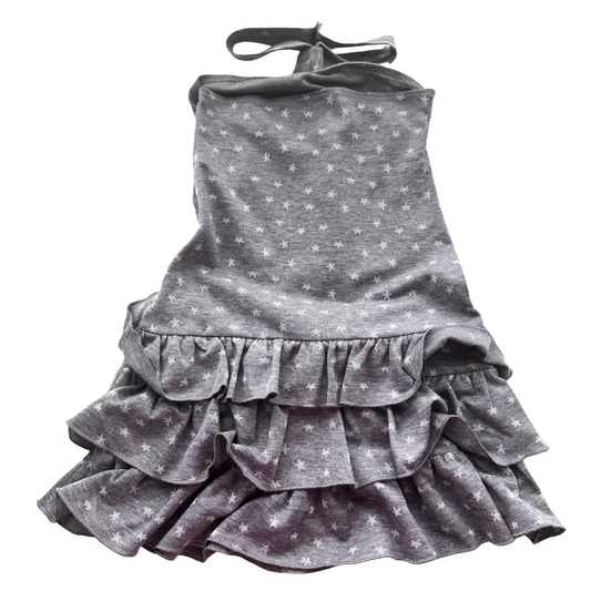 Grey Halter Dress w/ Tie