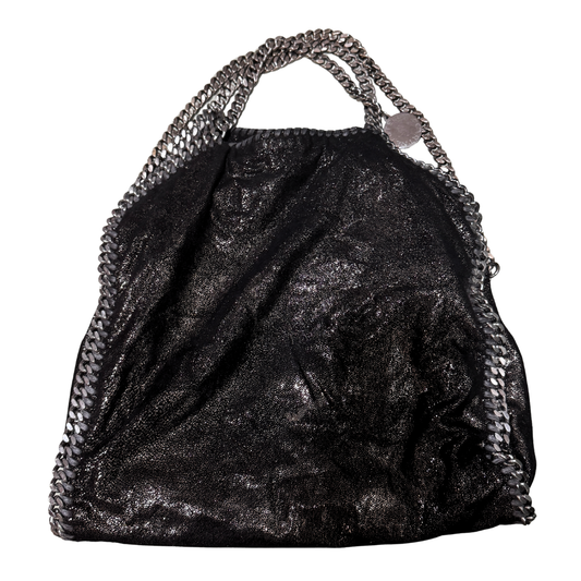 Stella McCartney Black Three Silver Chain Falabella Tote