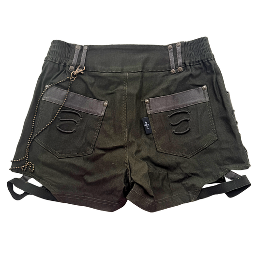 Ozz Croce Khaki Green Chain Shorts