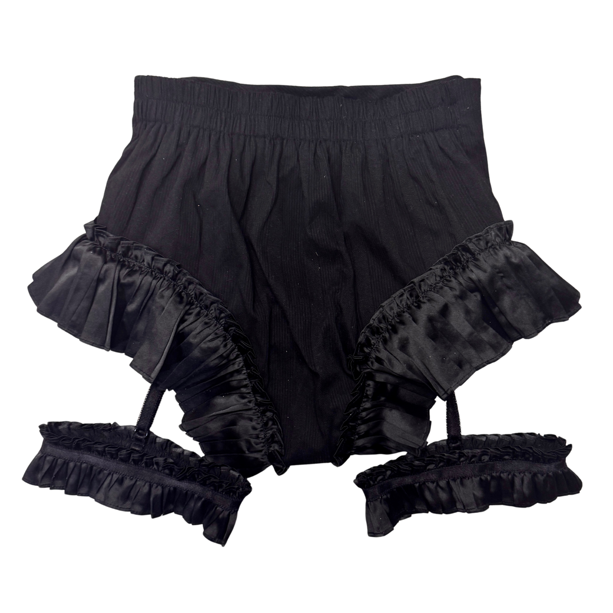 Gothic Lolita Style Black Garter Shorts
