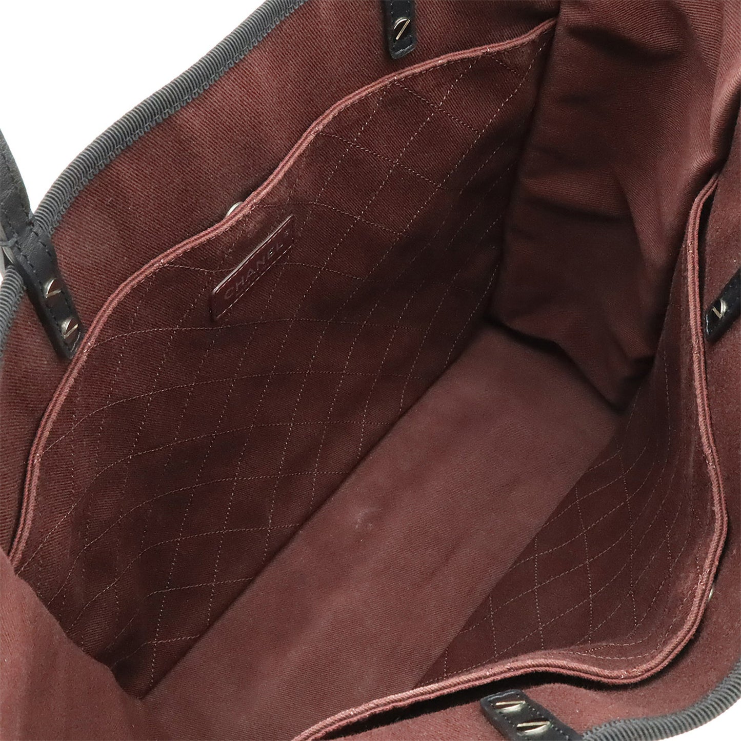 Chanel Shoulder Canvas Tote Bag with Charm