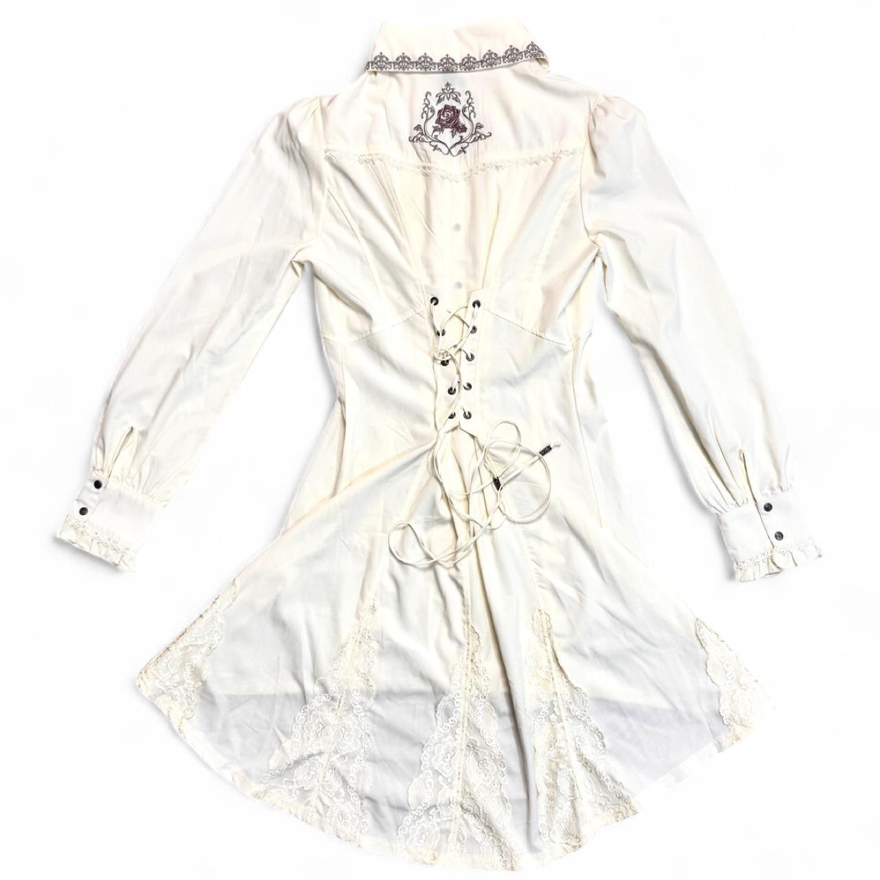 OZZ ON/Oneste Cream Long Sleeve Dress