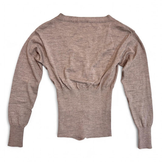 Vivienne Westwood Brown Waist Cinched Knit Long Sleeve Cardigan