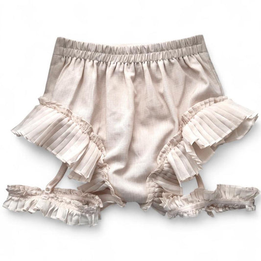 Gothic Lolita Style Cream Garter Shorts