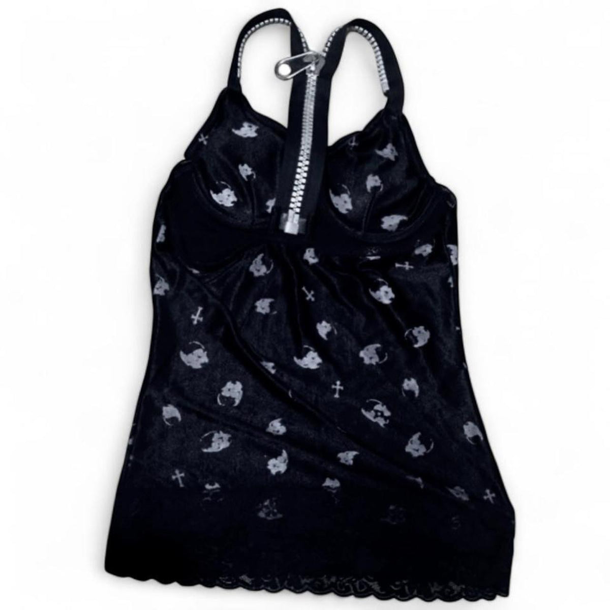 Glavil Tutuha Black Zipper Tank-Top