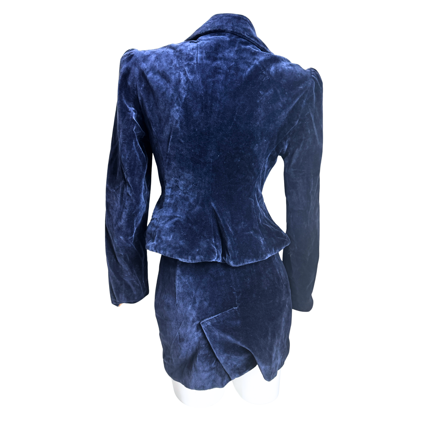 Vivienne Westwood Velvet Blue Jacket & Skirt Set