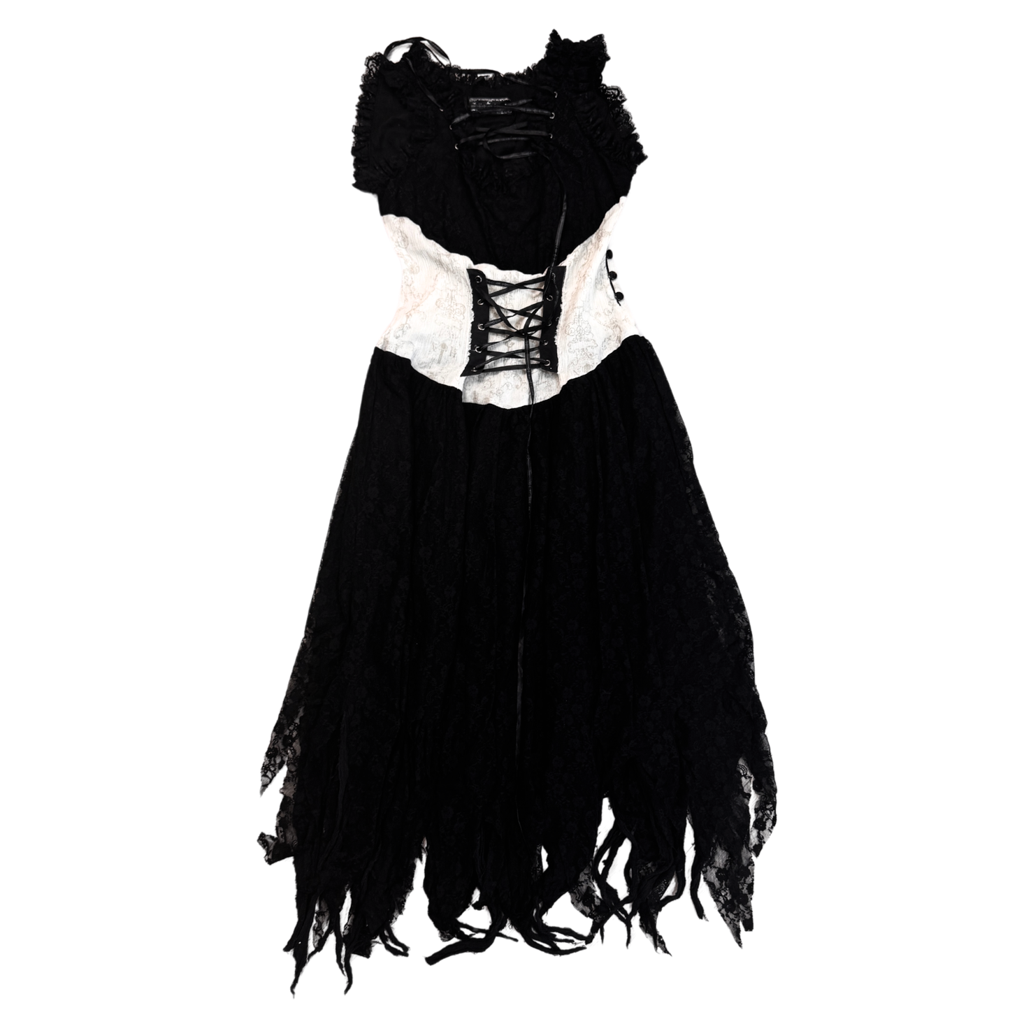 h.Naoto Gauze Lace-up Dress