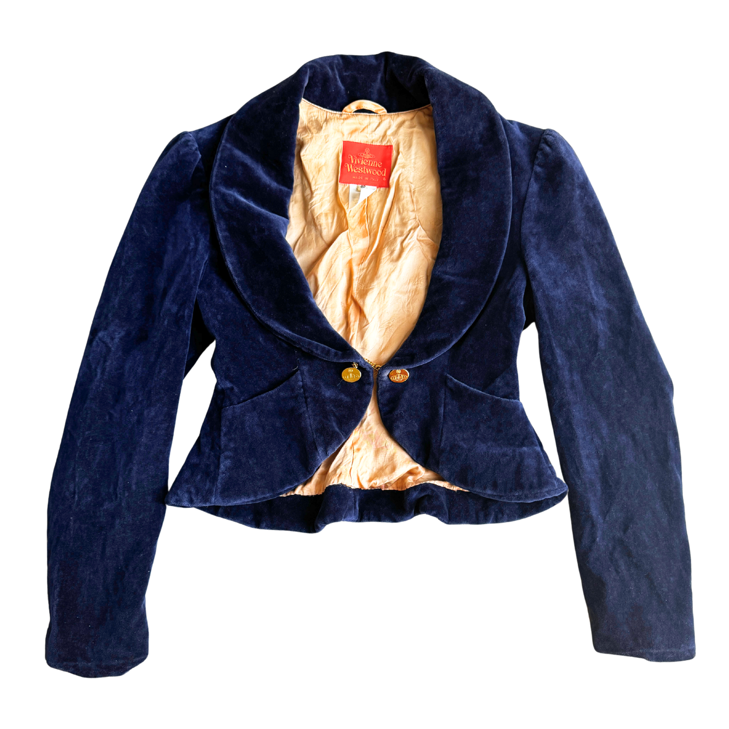 Vivienne Westwood Velvet Blue Jacket & Skirt Set