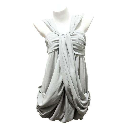Halter Layered Grey Dress
