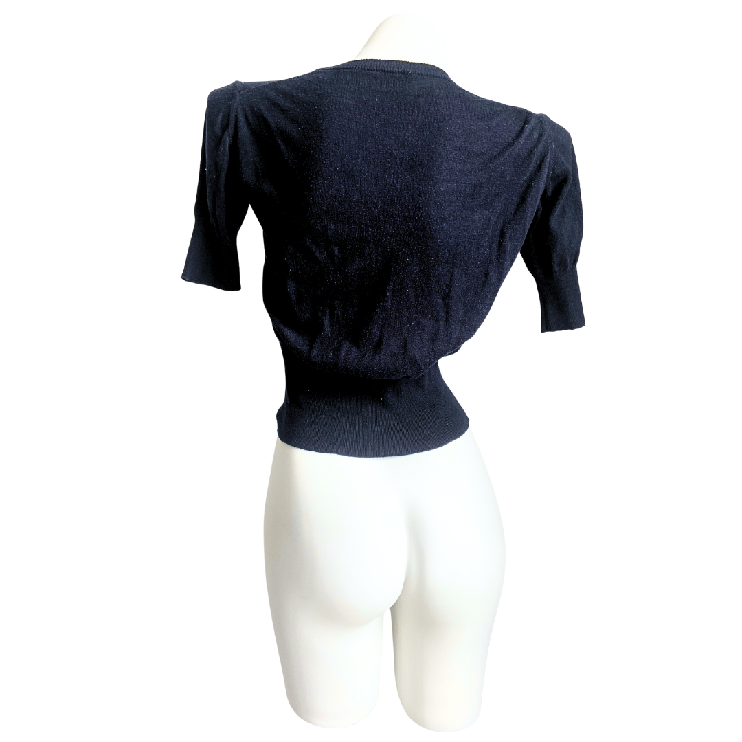 Vivienne Westwood Milan Label Navy Blue Orb Top