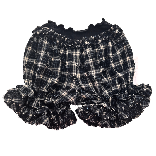 Alice Auaa Distressed Plaid Shorts