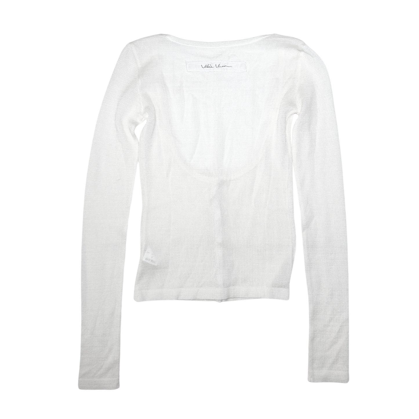 Alice Auaa Half Button-Up White Cardigan