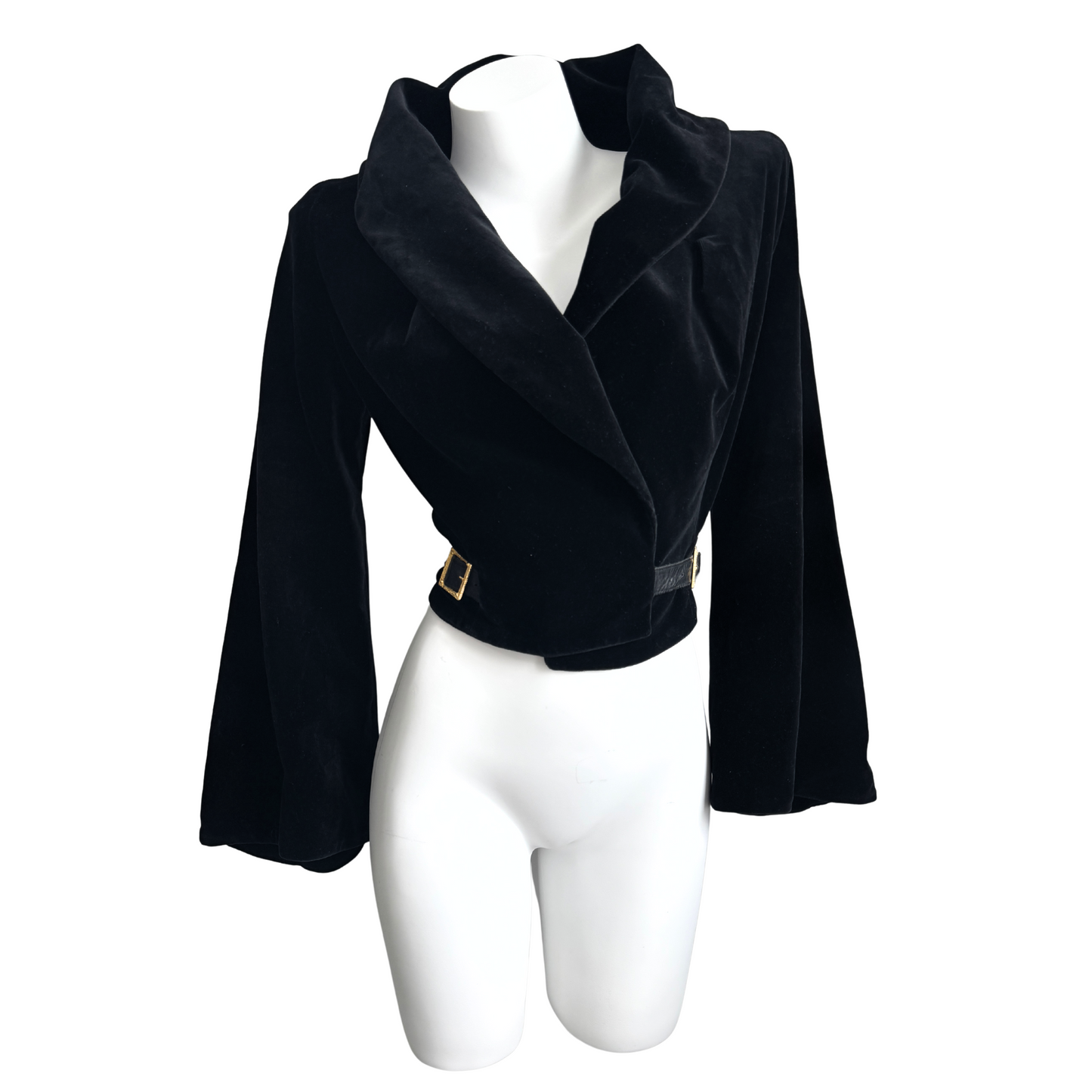 Vivienne Westwood Vintage Gold Buckle Velvet Wrap Outerwear