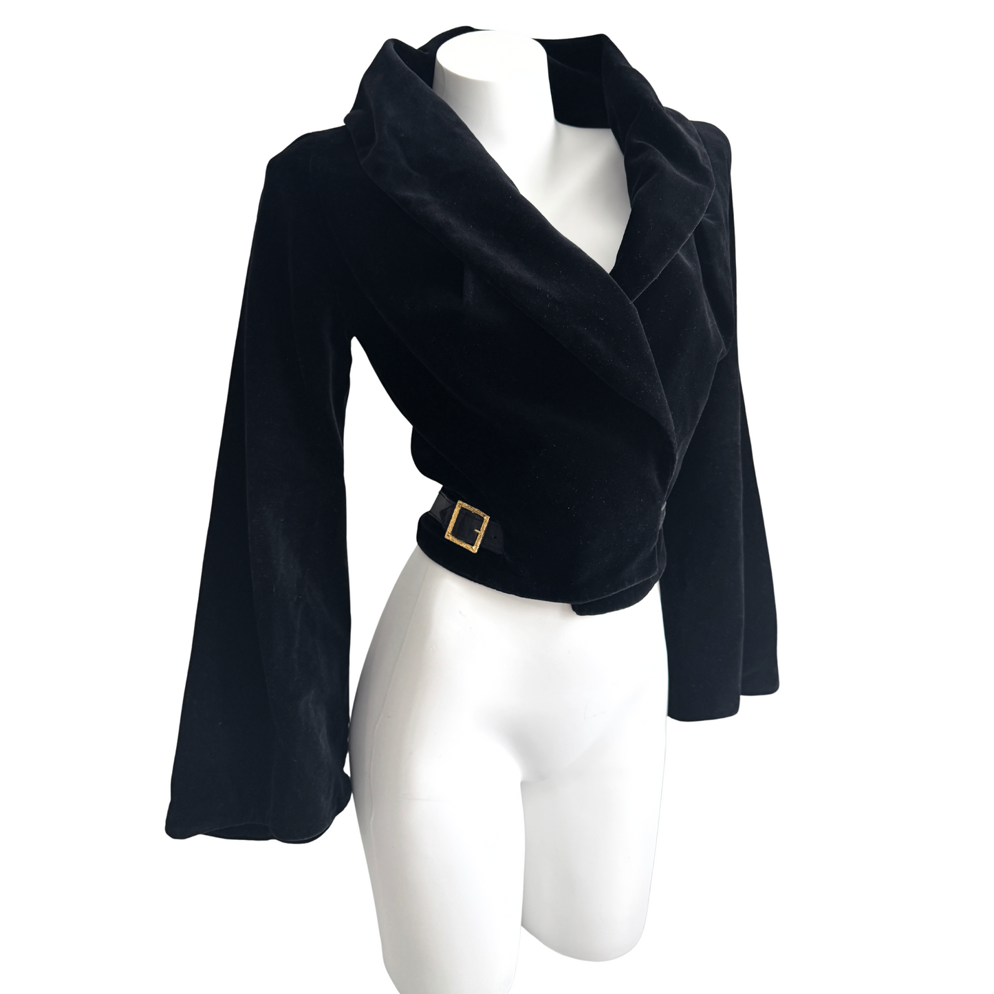 Vivienne Westwood Vintage Gold Buckle Velvet Wrap Outerwear