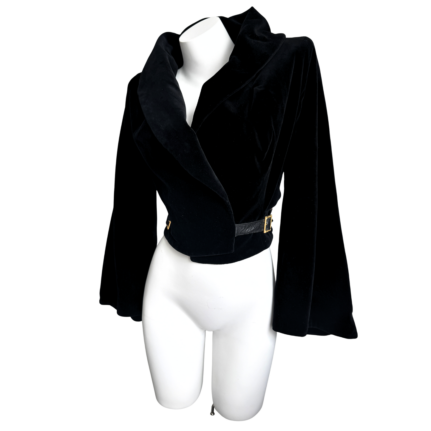 Vivienne Westwood Vintage Gold Buckle Velvet Wrap Outerwear