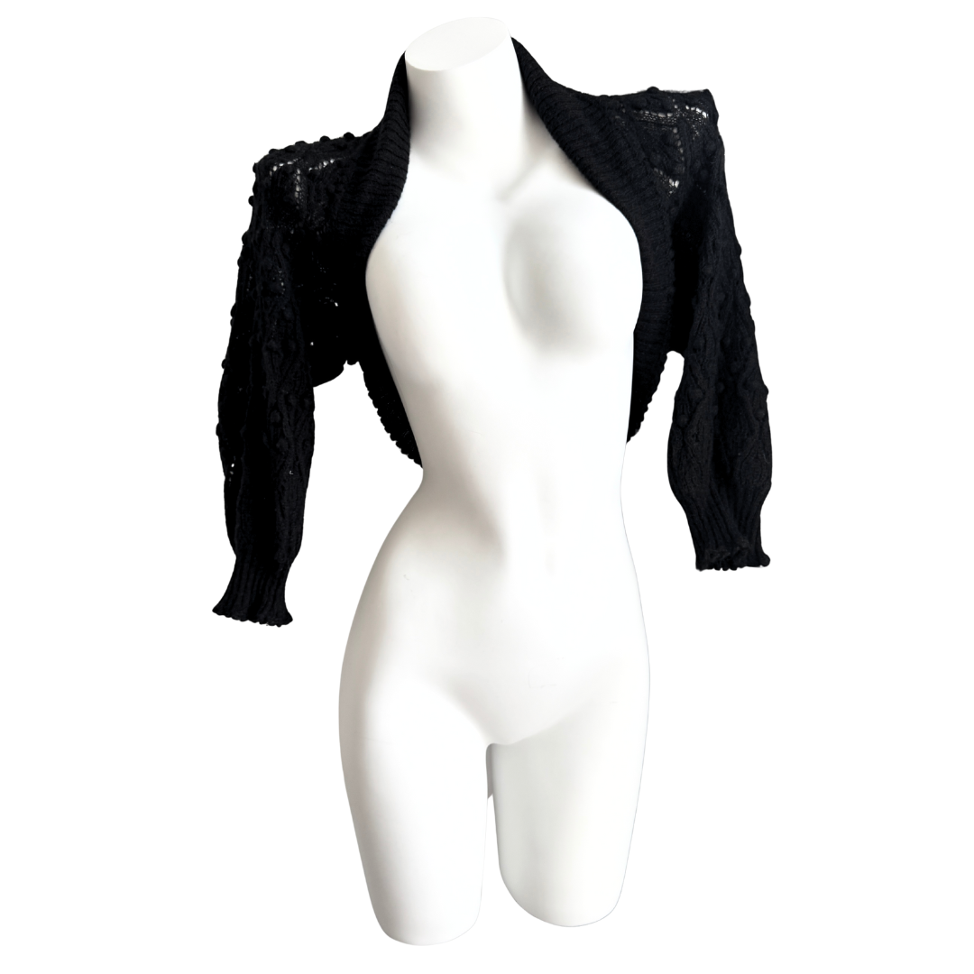 Galliano Black Knit Bolero