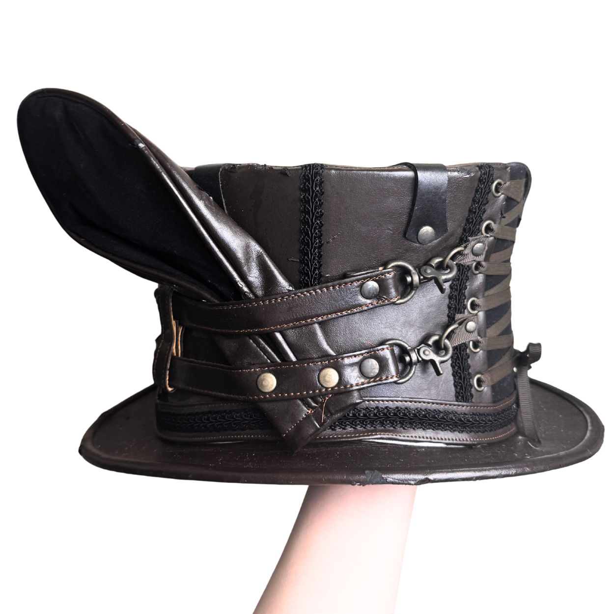 Candynoir Brown Black Rabbit Hat