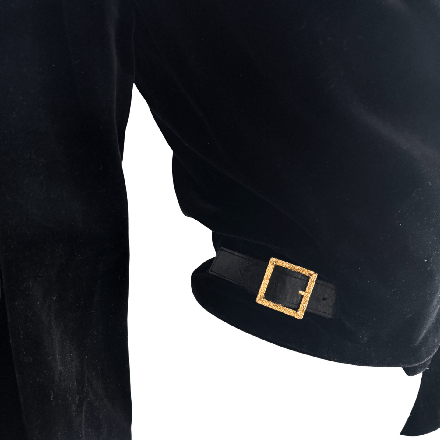 Vivienne Westwood Vintage Gold Buckle Velvet Wrap Outerwear