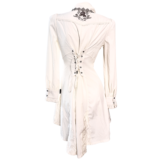 OZZ ON/Oneste Cream Long Sleeve Dress