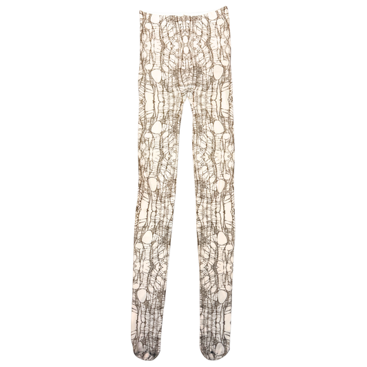 Alice Auaa Brown Spider Web Beige Tights
