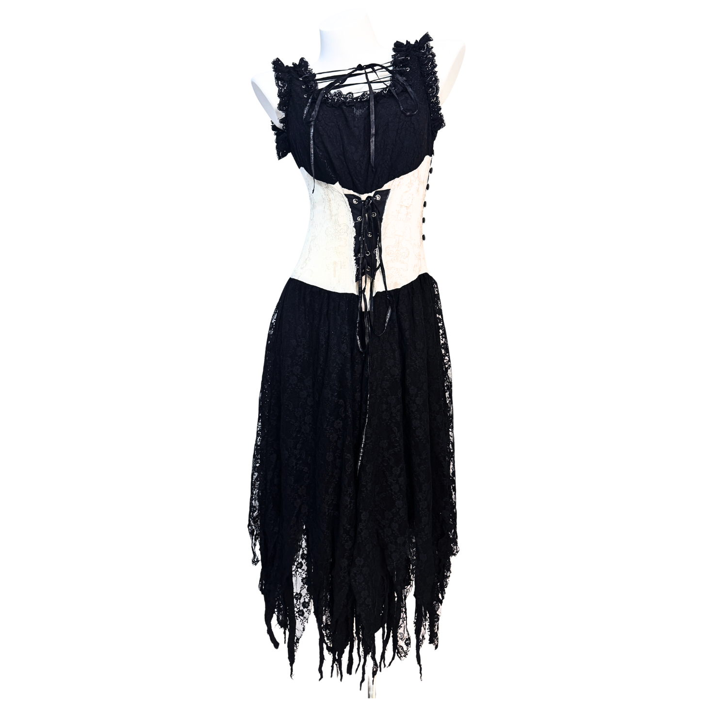h.Naoto Gauze Lace-up Dress