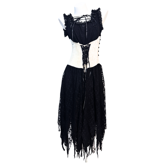 h.Naoto Gauze Lace-up Dress