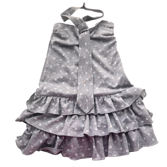 Grey Halter Dress w/ Tie