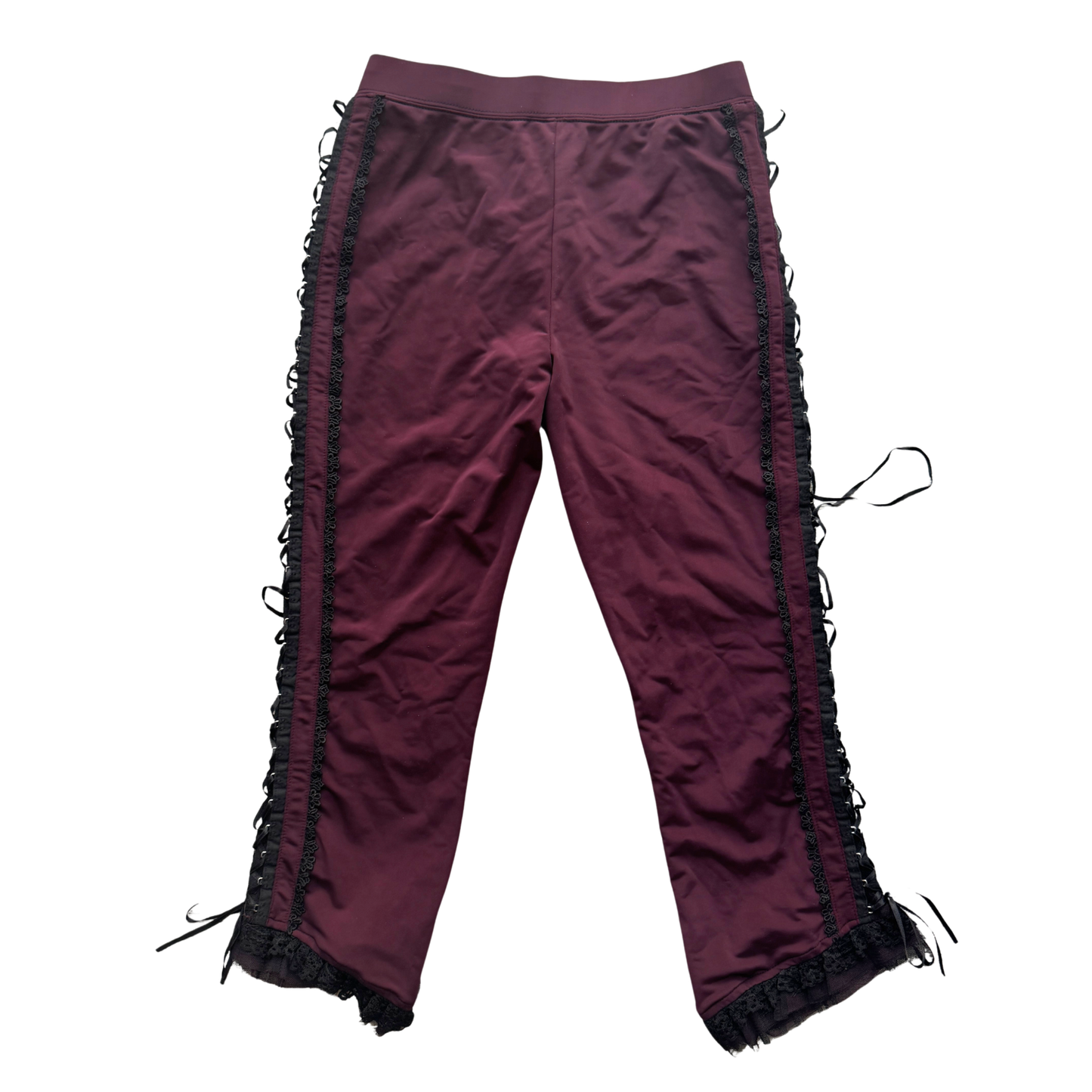 Ozz On/Croce Ruffle Lace Trim Mid-Length Pants