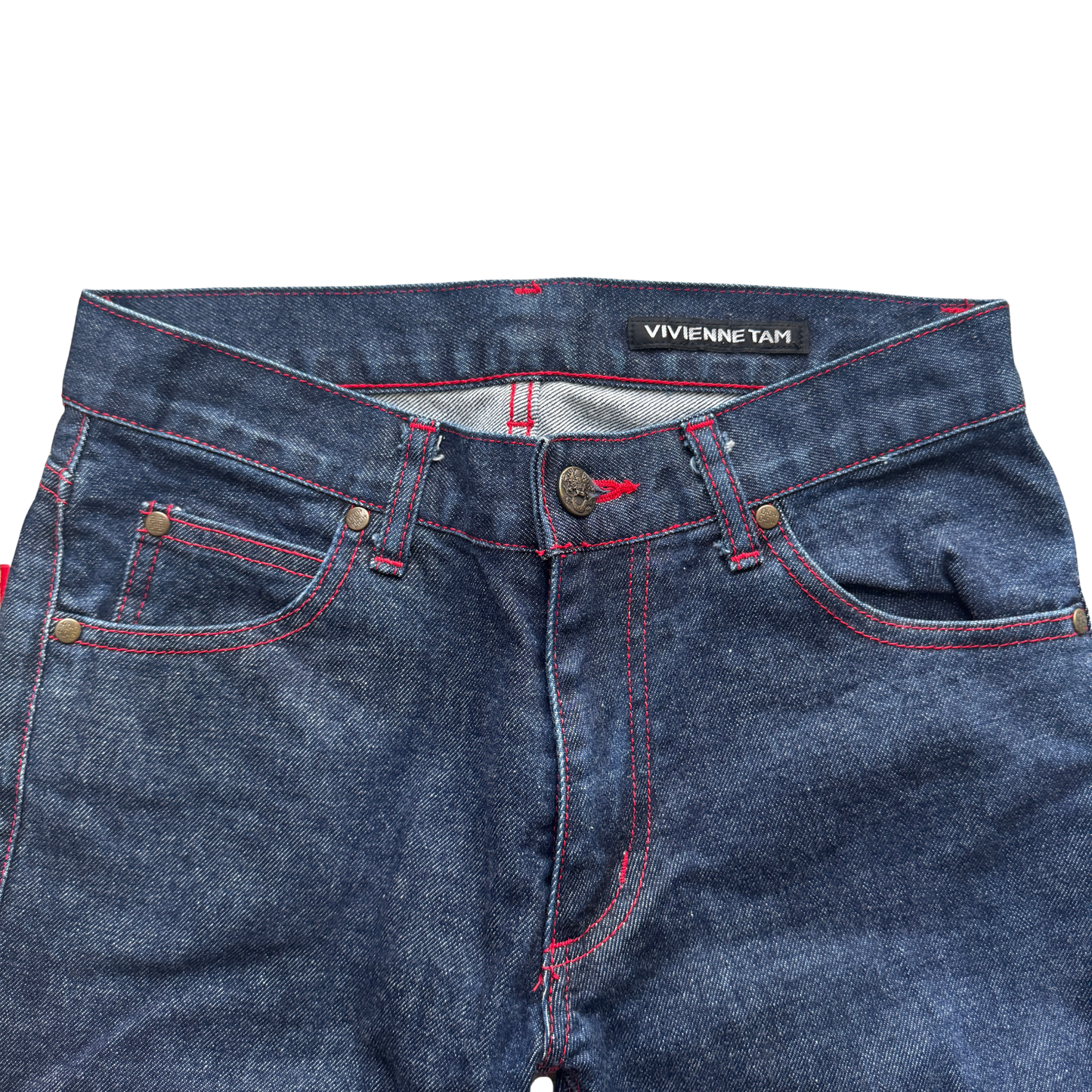 Vivienne Tam Straight Legged Dragon Jeans