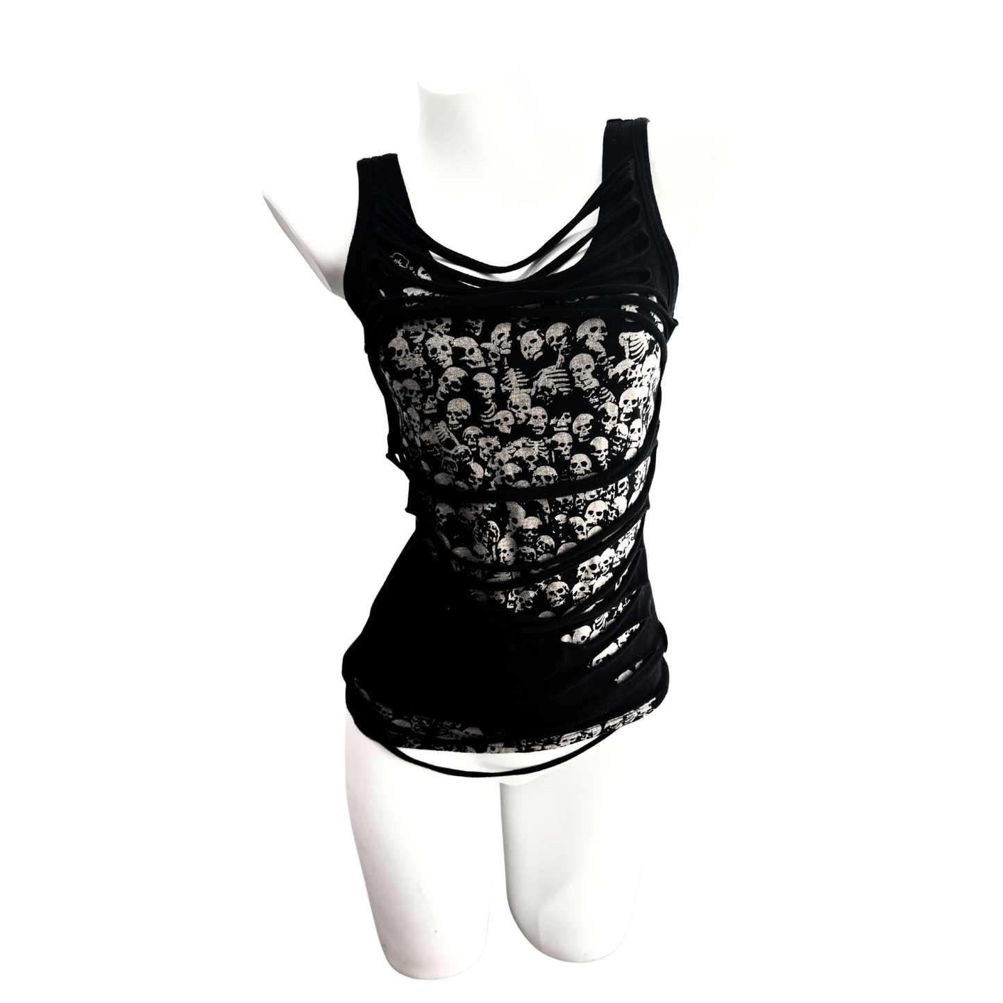 Hysteric Glamour Ripped Distressed Skull Tank