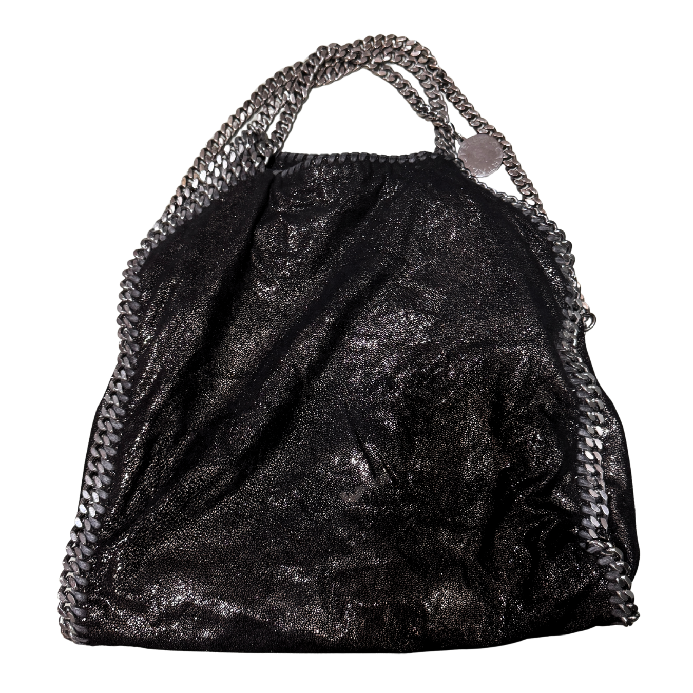 Stella McCartney Black Three Silver Chain Falabella Tote