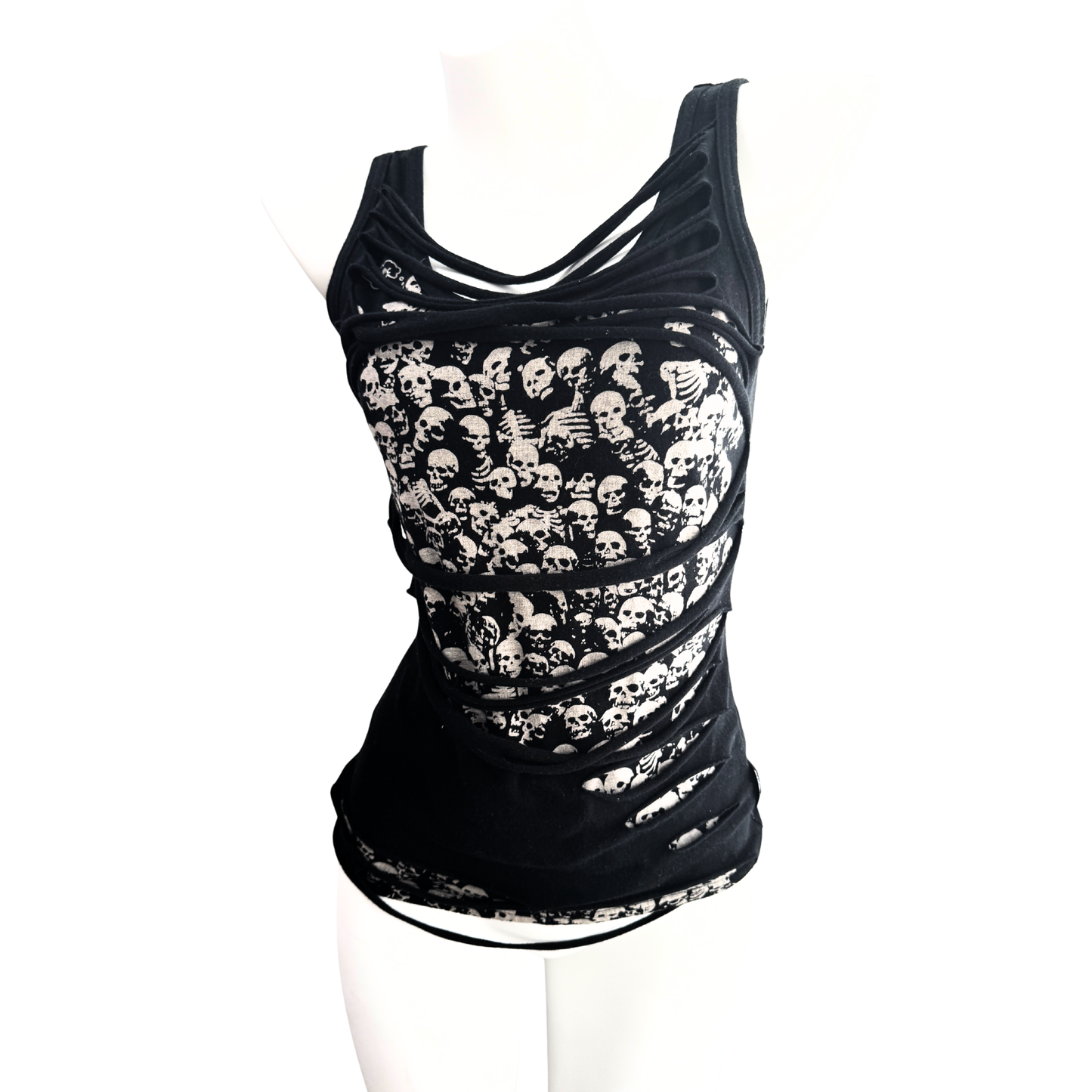 Hysteric Glamour Ripped Distressed Skull Tank