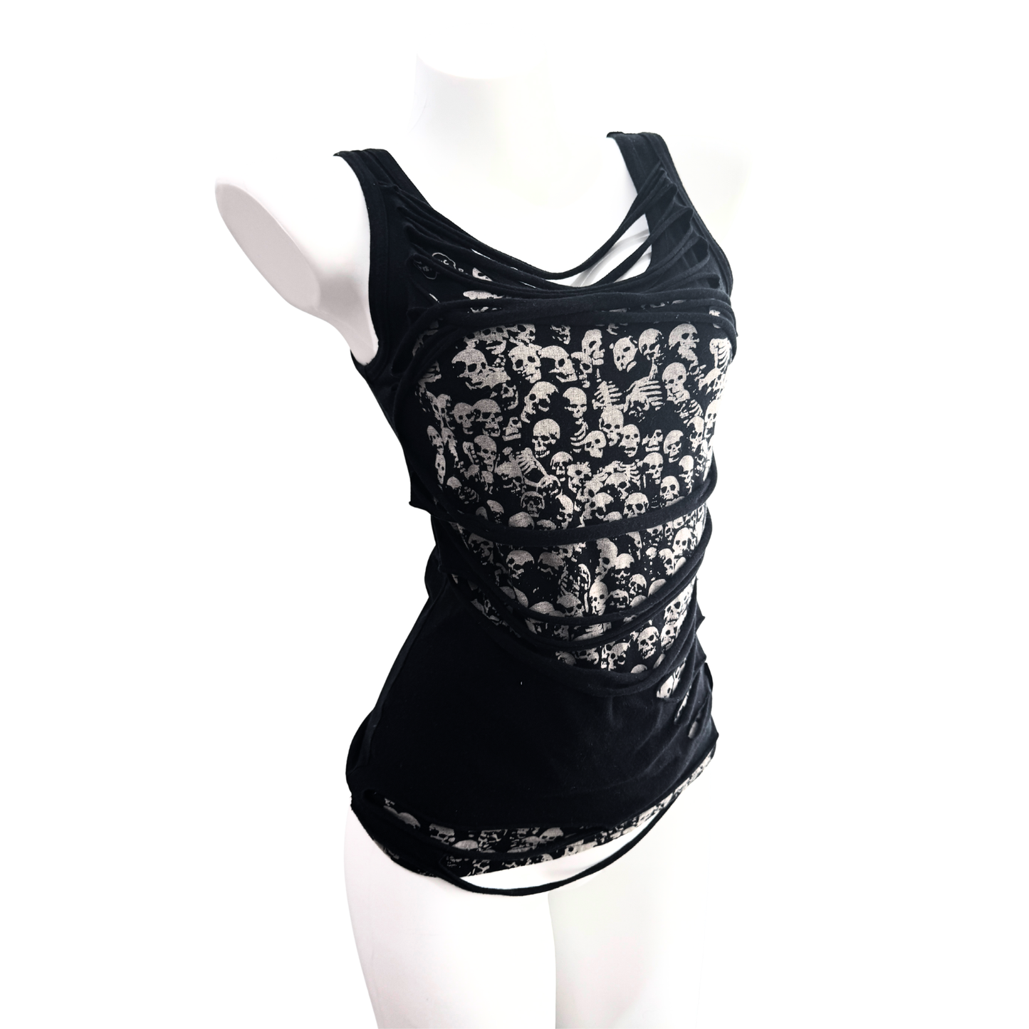 Hysteric Glamour Ripped Distressed Skull Tank