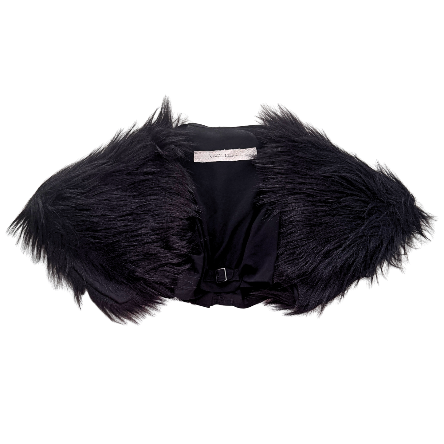 Alice Auaa Sheer Top w/ Fur Cape