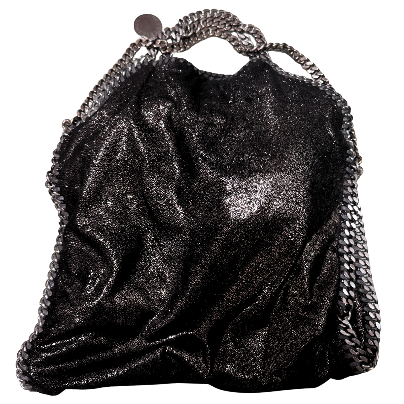 Stella McCartney Black Three Silver Chain Falabella Tote