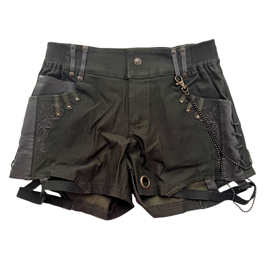 Ozz Croce Khaki Green Chain Shorts