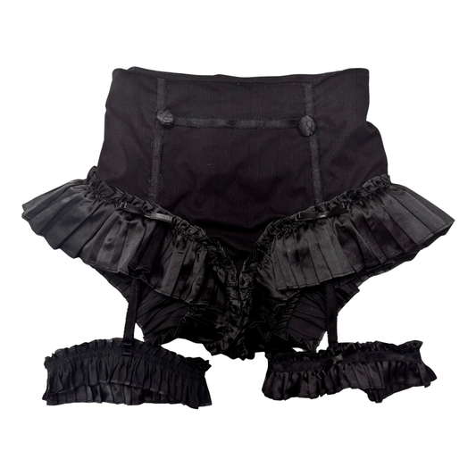 Gothic Lolita Style Black Garter Shorts