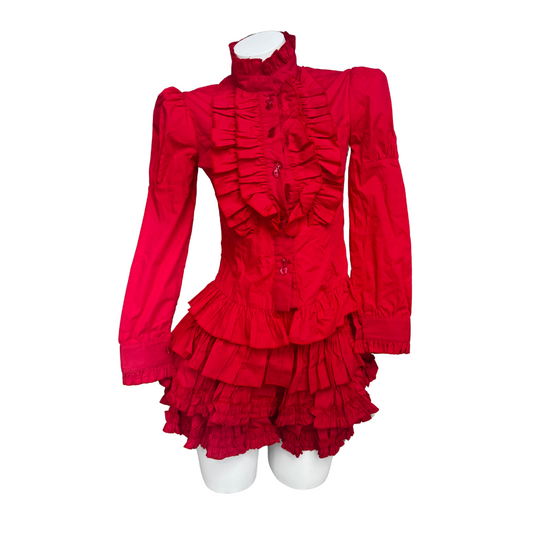 Nana Osaki Inspired Red Dress Set (Shirt & Skort)