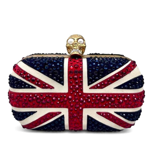 Alexander McQueen Union Jack Crystal Clutch