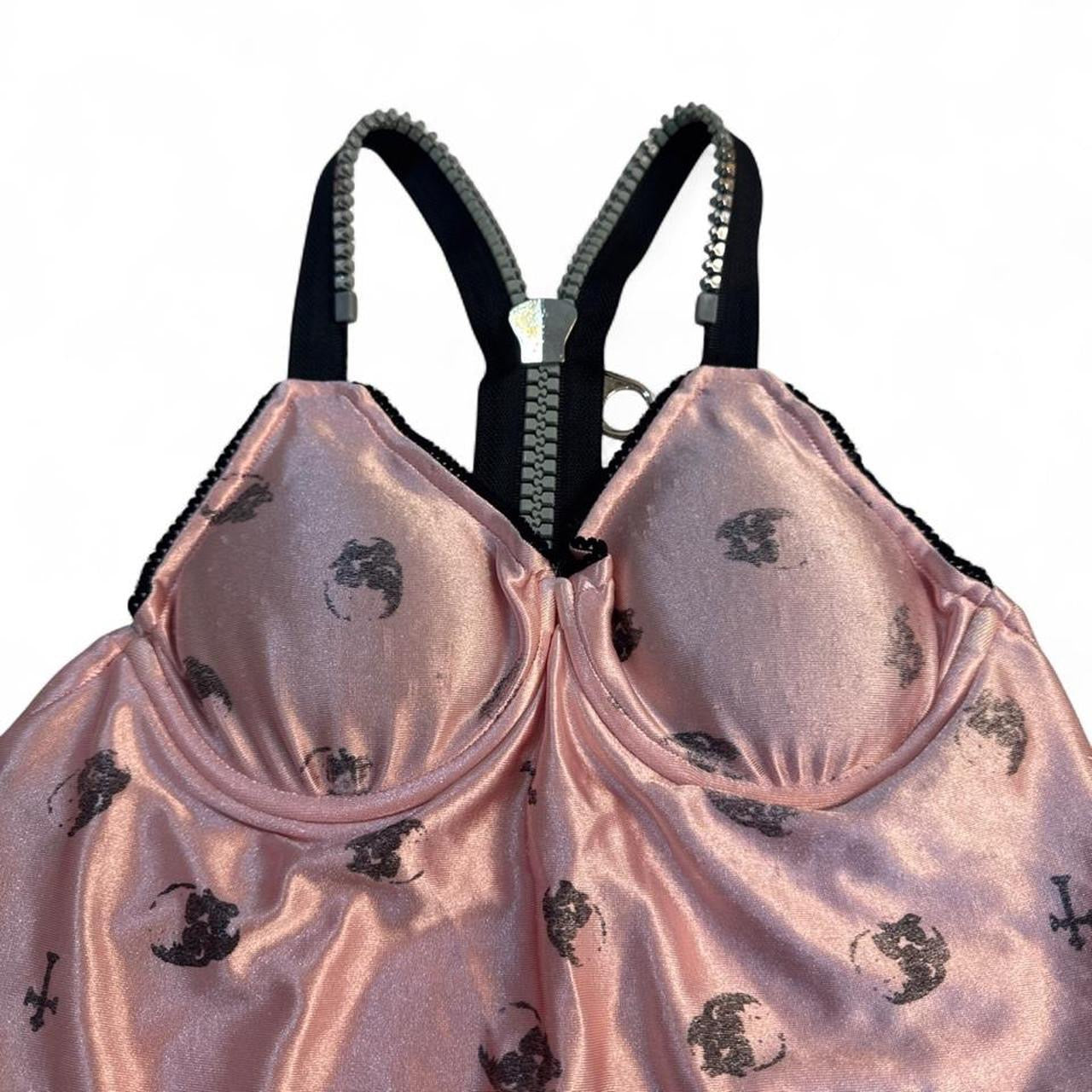 Glavil Tutuha Pink Skull Zipper Tank-top