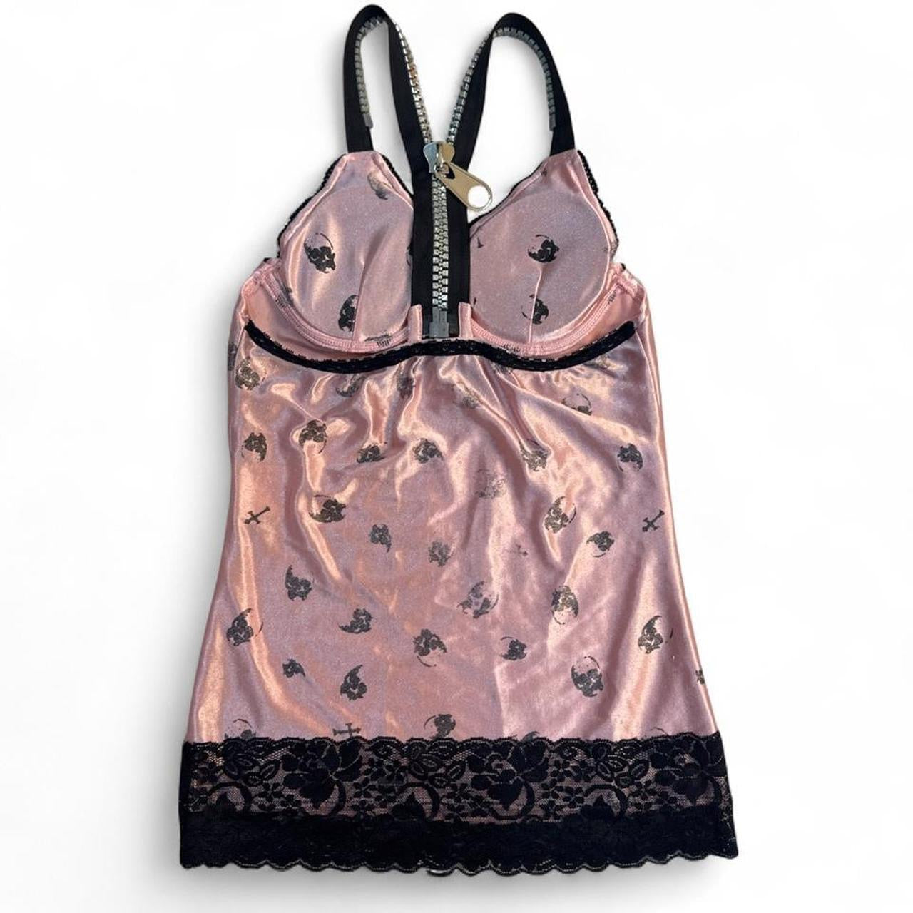 Glavil Tutuha Pink Skull Zipper Tank-top