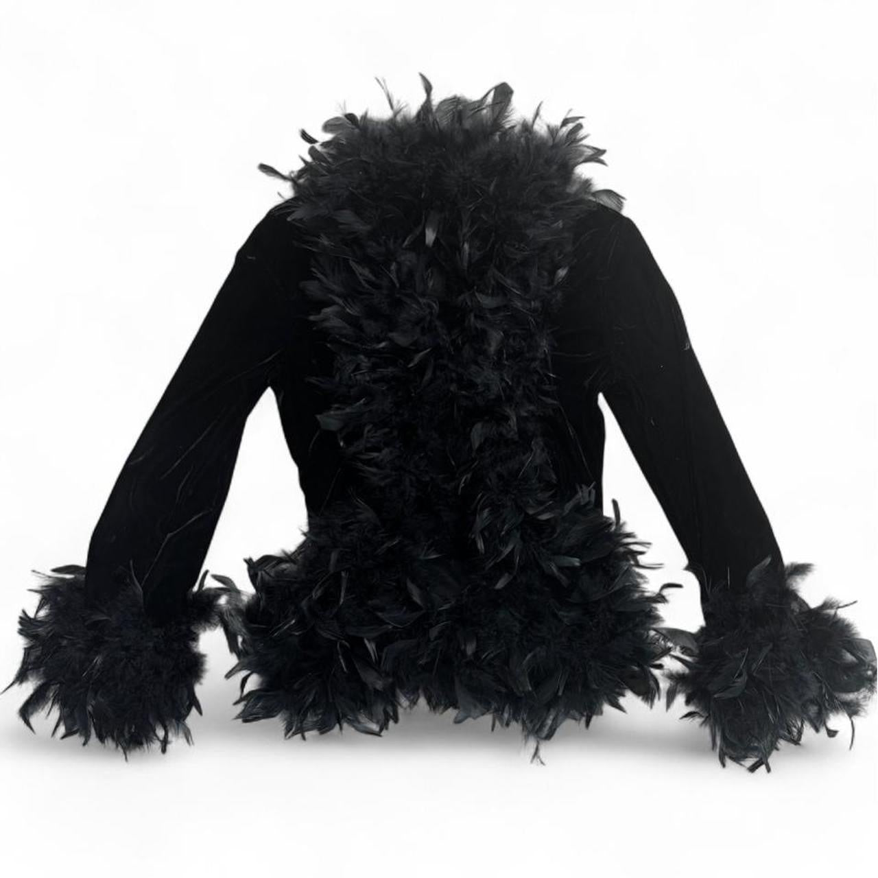 Faux Feathered Delicate Cardigan Outerwear