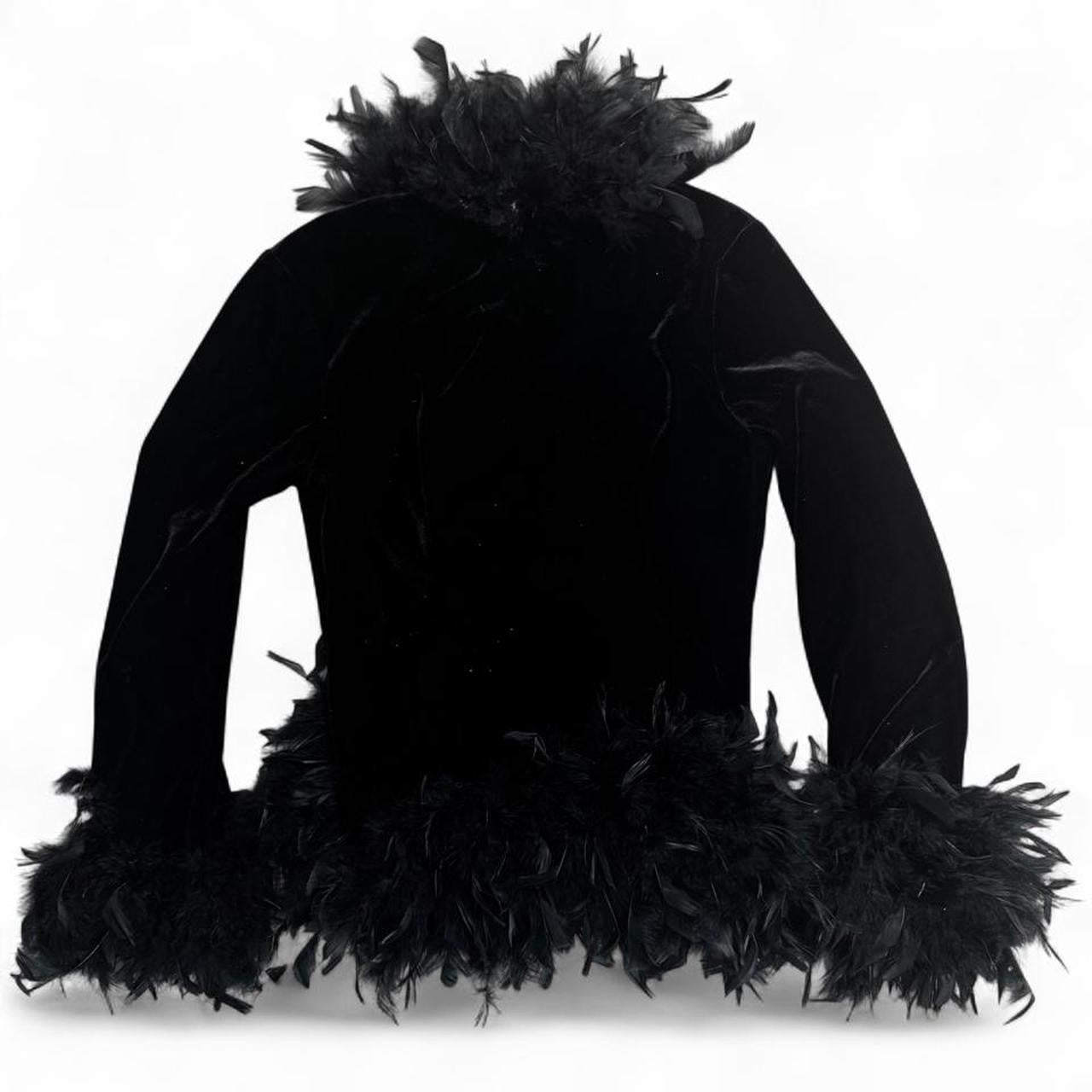Faux Feathered Delicate Cardigan Outerwear